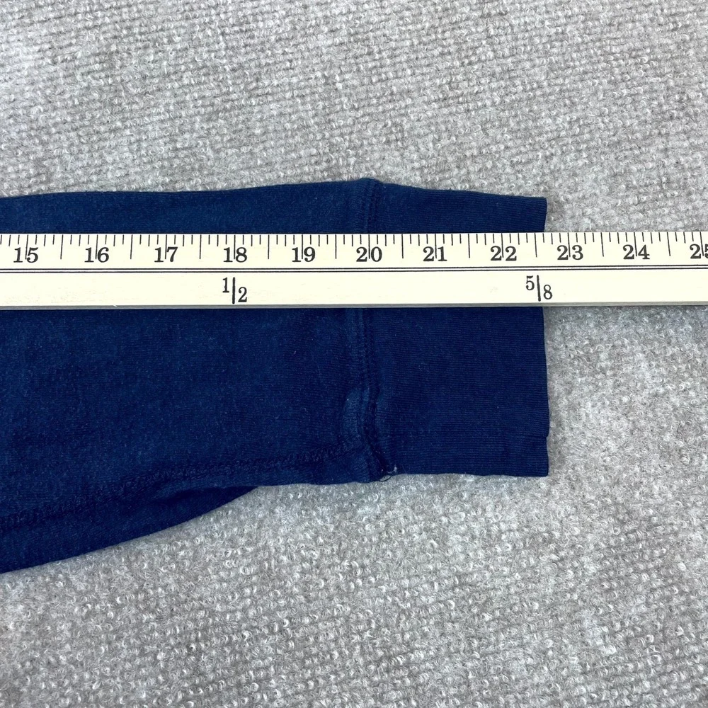 Polo Ralph Lauren T Shirt‎ Mens Large Navy Blue Waffle Knit Thermal Pony Logo